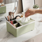 Plastic organizer box for desk or vanity