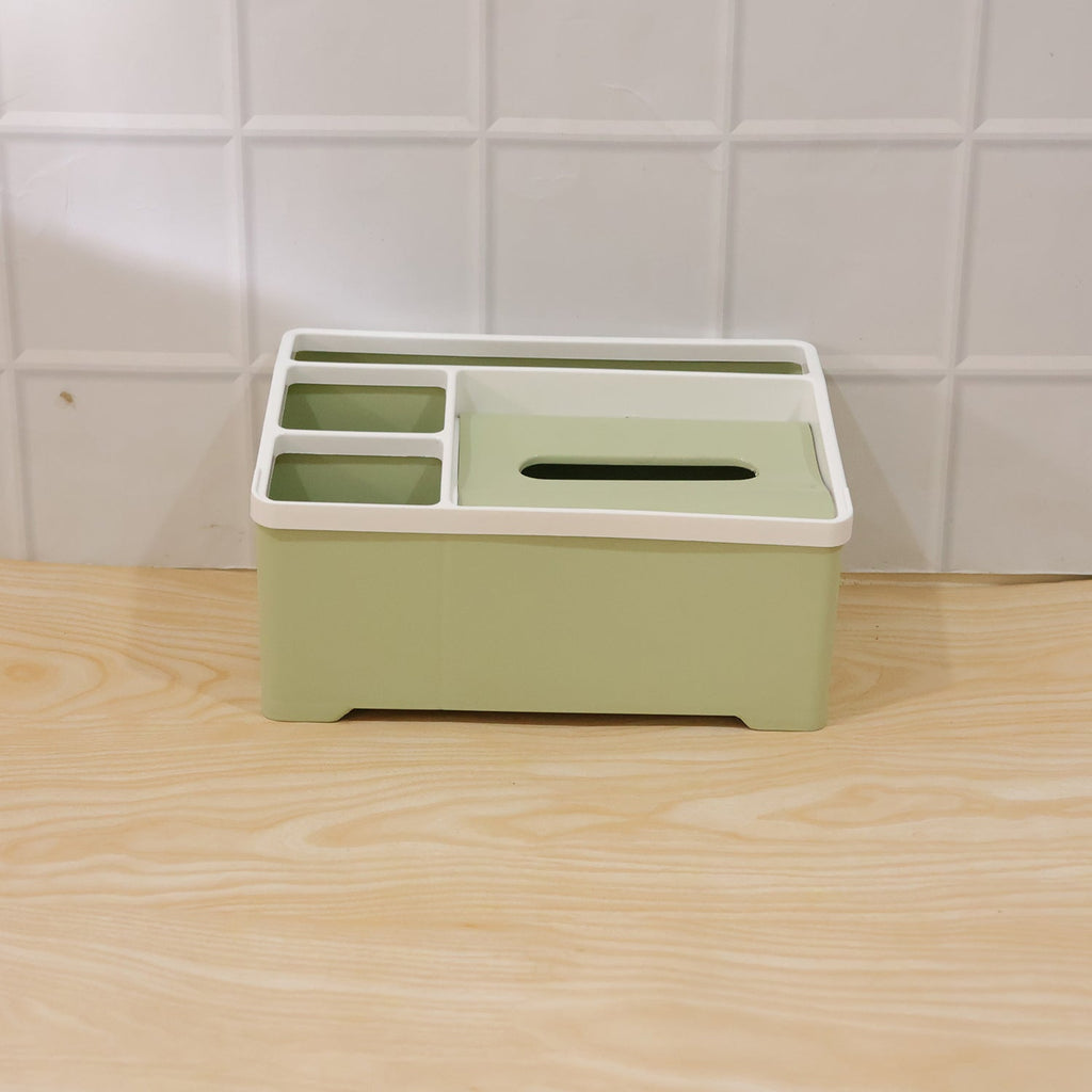 Organizer box in use on desk for storage