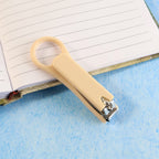 Compact ergonomic nail clipper with built-in mini nail file for finishing