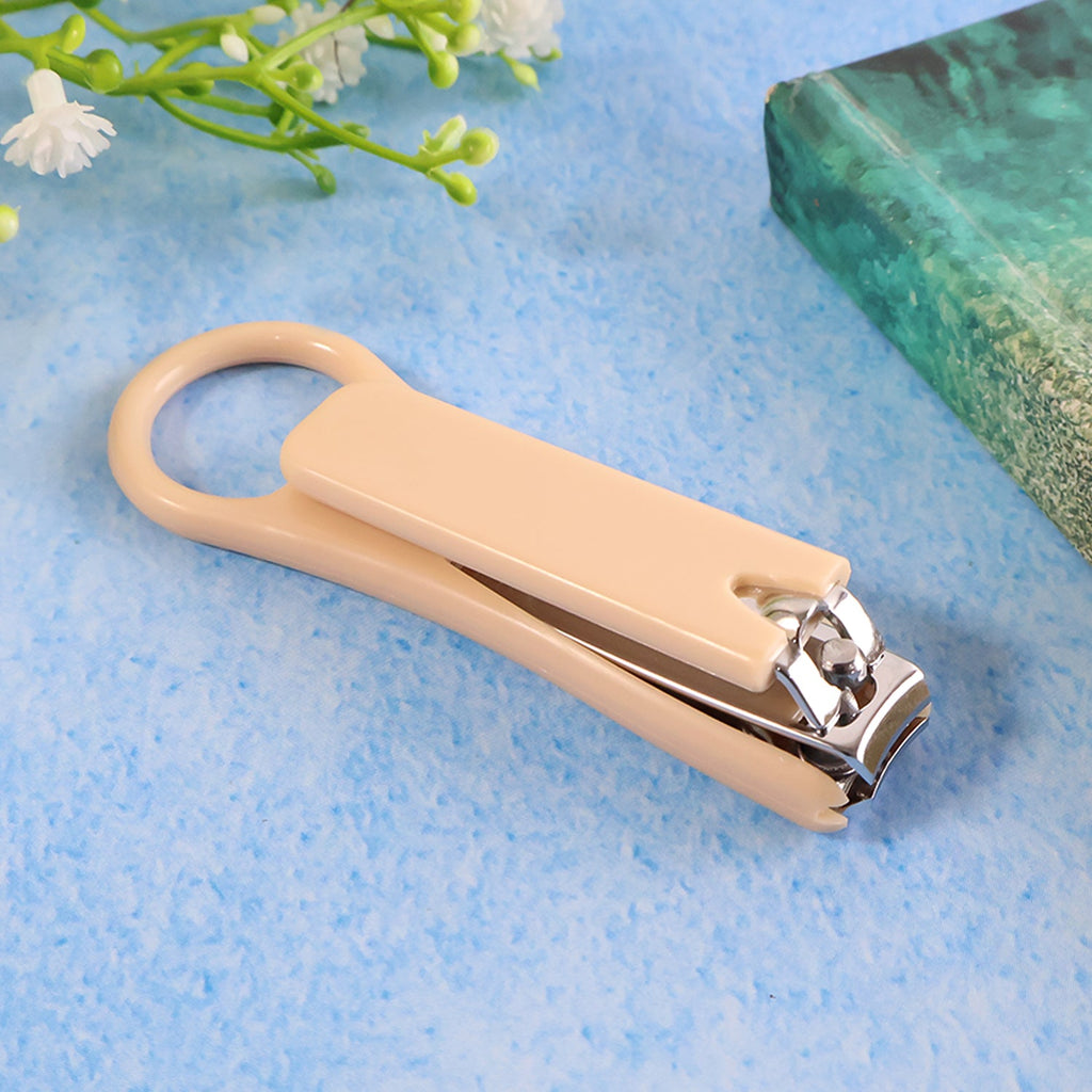 Side view of ergonomic nail clipper highlighting long-lever design