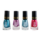 Mini nail polish bottle with metallic finish perfect for quick touch-ups