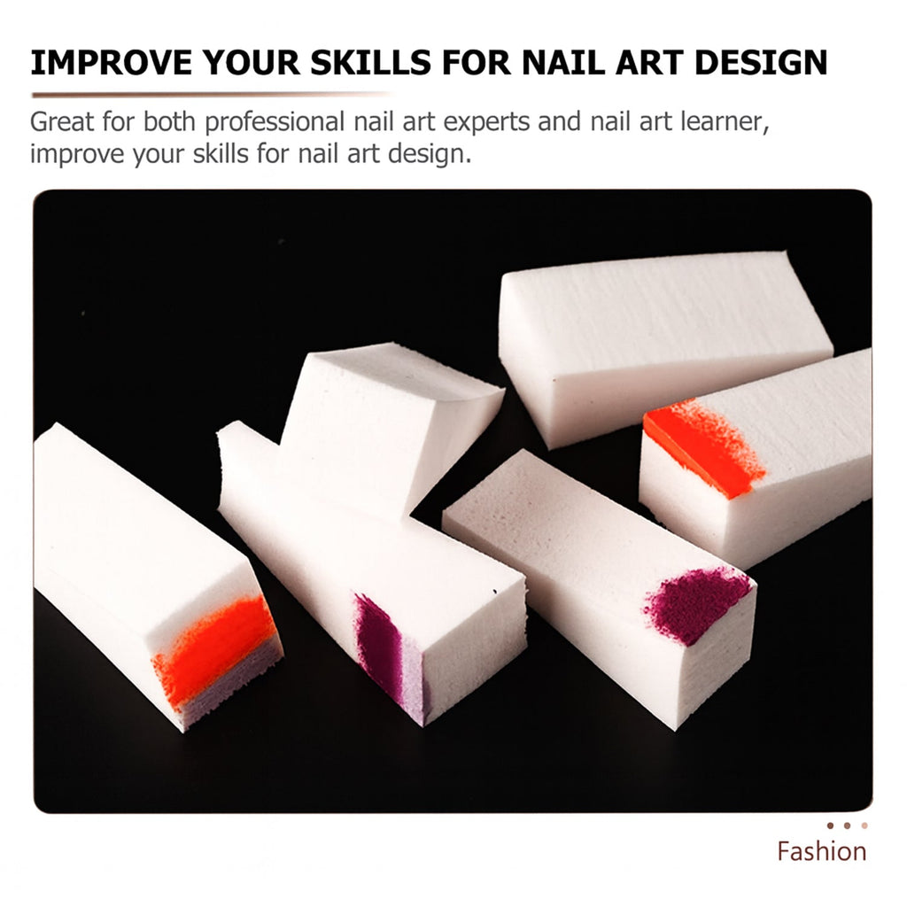 Soft nail polishing sponge for smooth and shiny nails