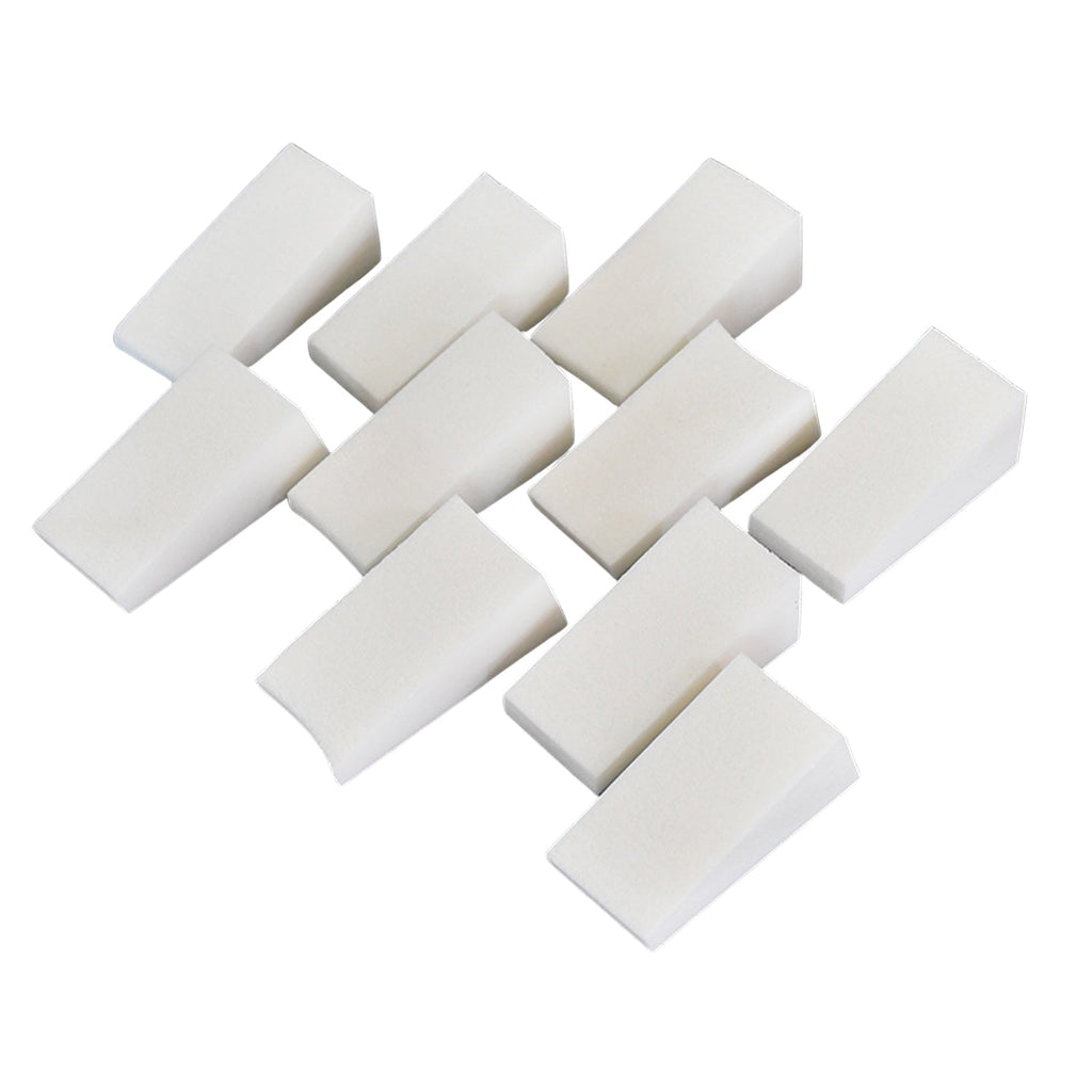 Smooth nails using rectangular nail shaping sponge buffer