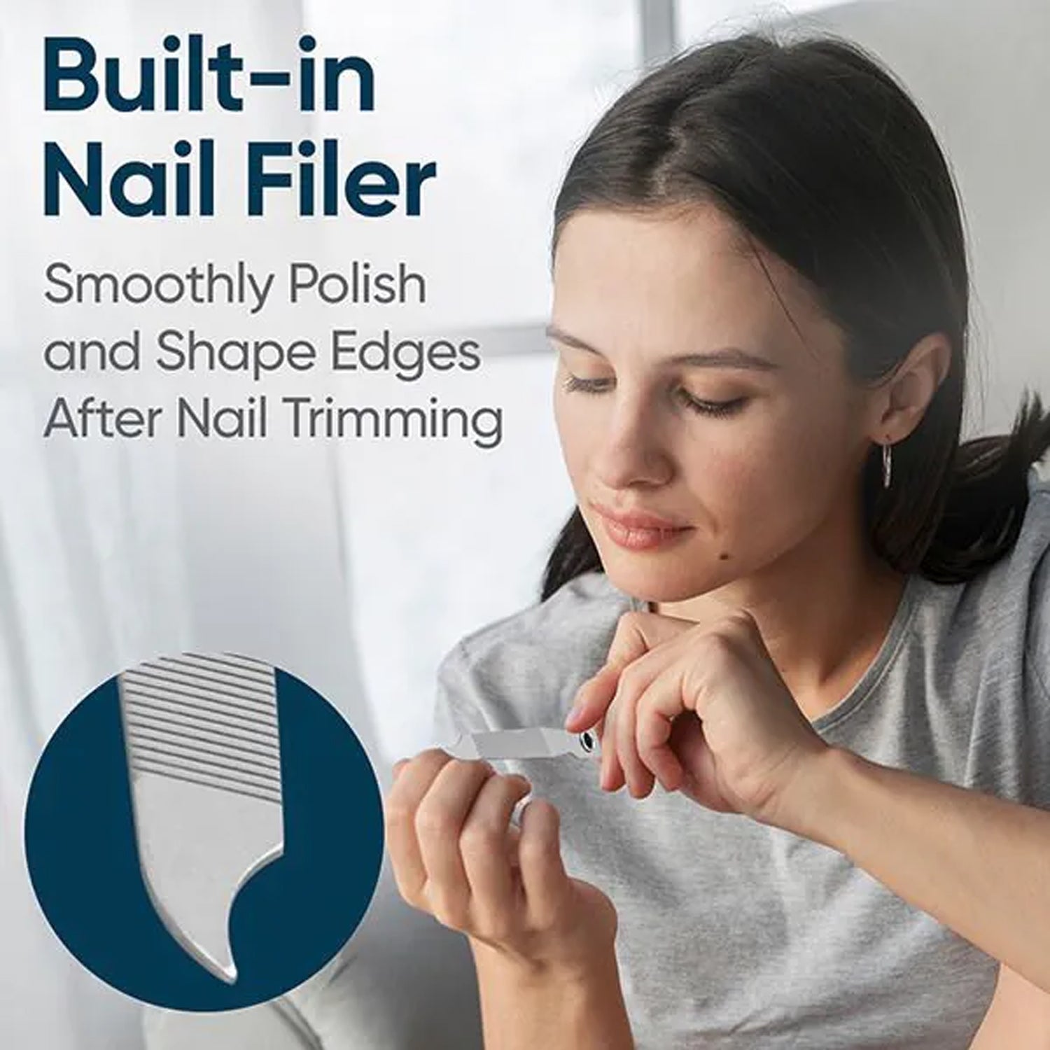 Ergonomic lever handle of stainless steel nail clipper for better grip