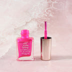 Multiple nail polish bottles in vibrant mix colours