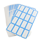 Office label sheets for files and supplies with writable surface