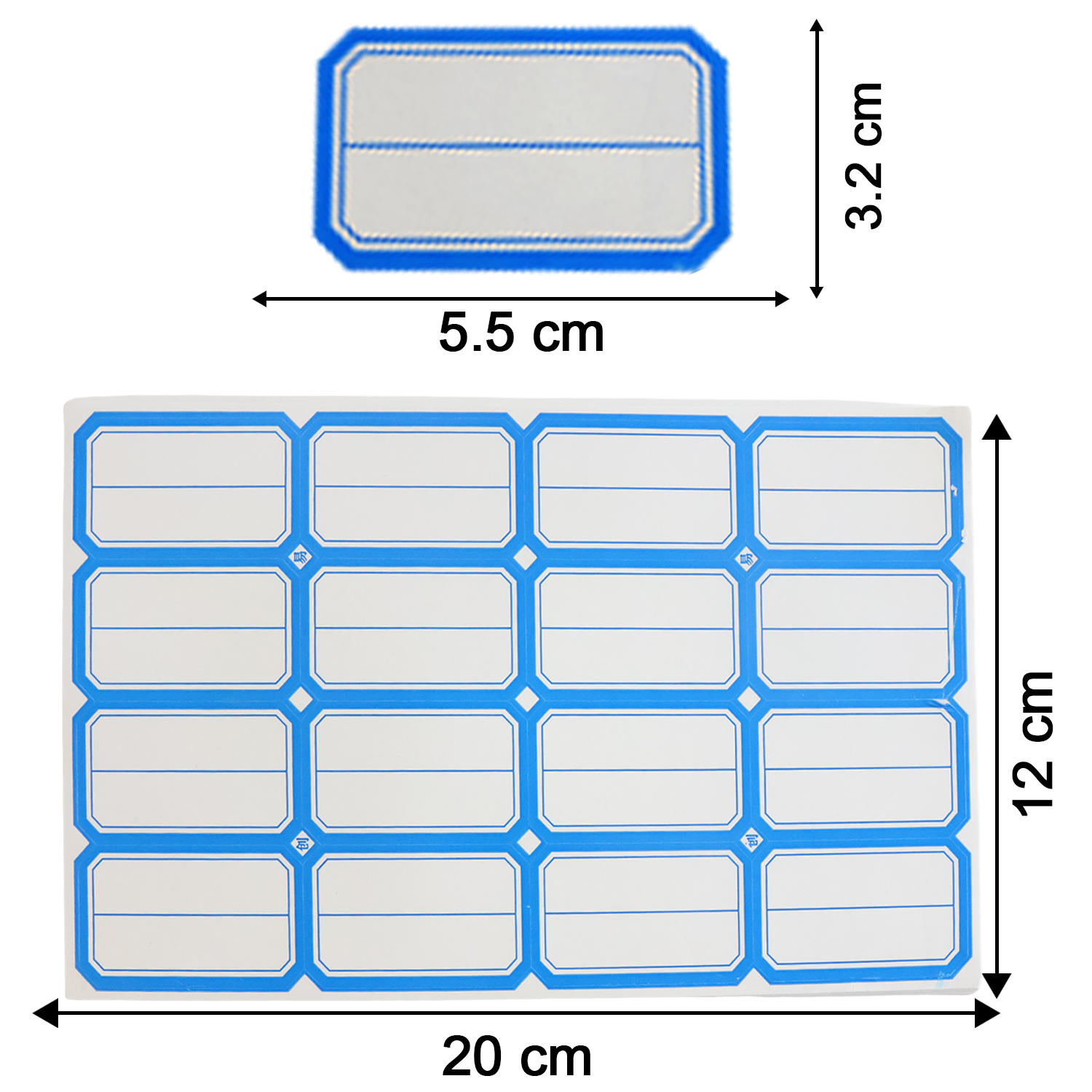 Box label stickers used for organizing storage containers