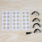 Underside of nasal strip highlighting adhesive for secure nasal placement
