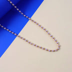 Stylish gold-tone chain pearl necklace for everyday wear