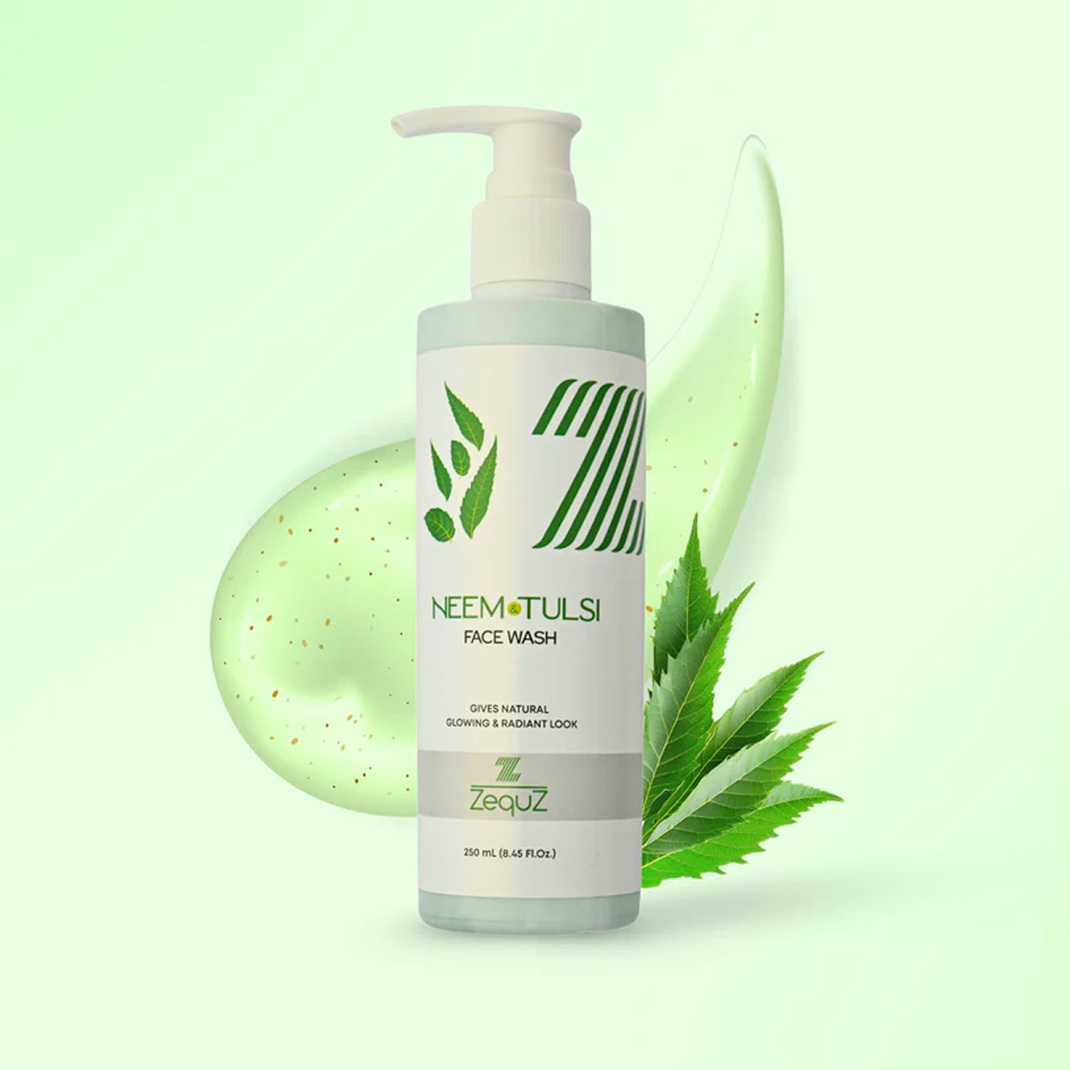 Set of Neem & Tulsi Face Wash tube and pump bottle for skincare routine