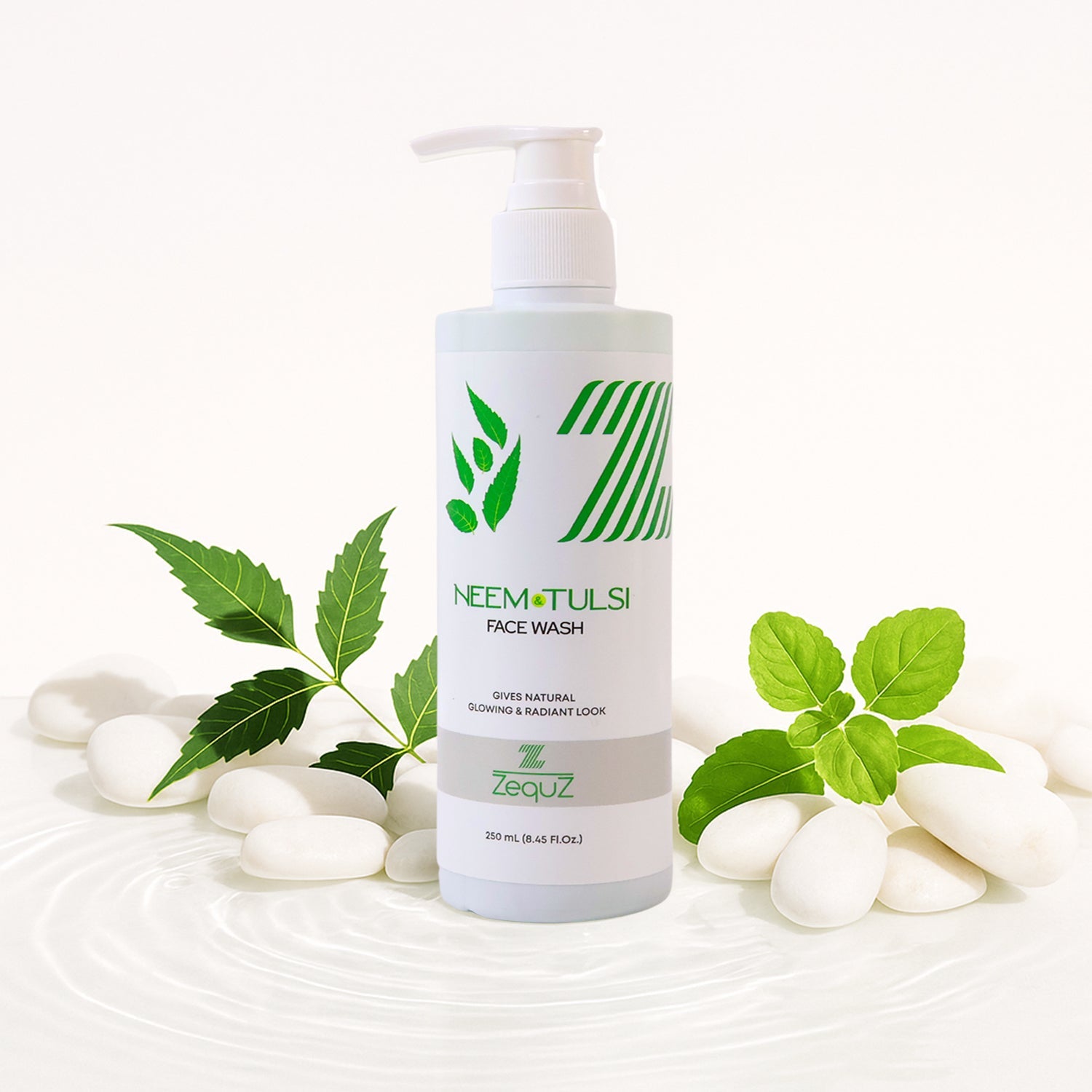 Neem & Tulsi Face Wash 250ml pump bottle for gentle facial cleansing