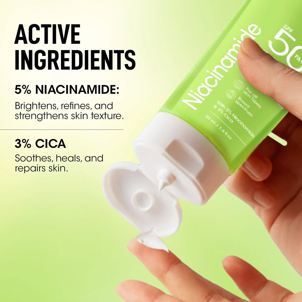 GlowPop Niacinamide Sunscreen SPF 50 PA+++ cream for daily sun protection