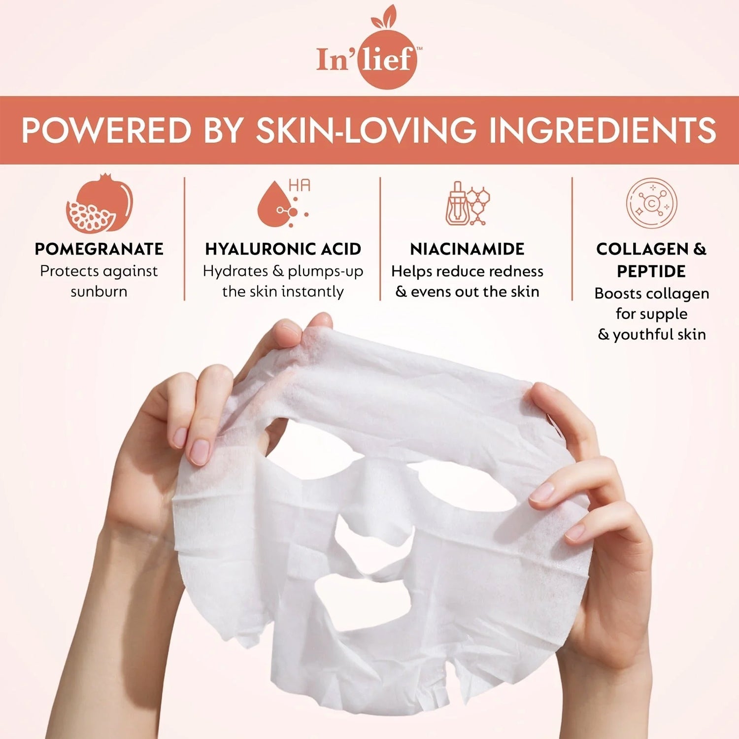 Detailed image of Niacinamide enriched facial sheet mask texture