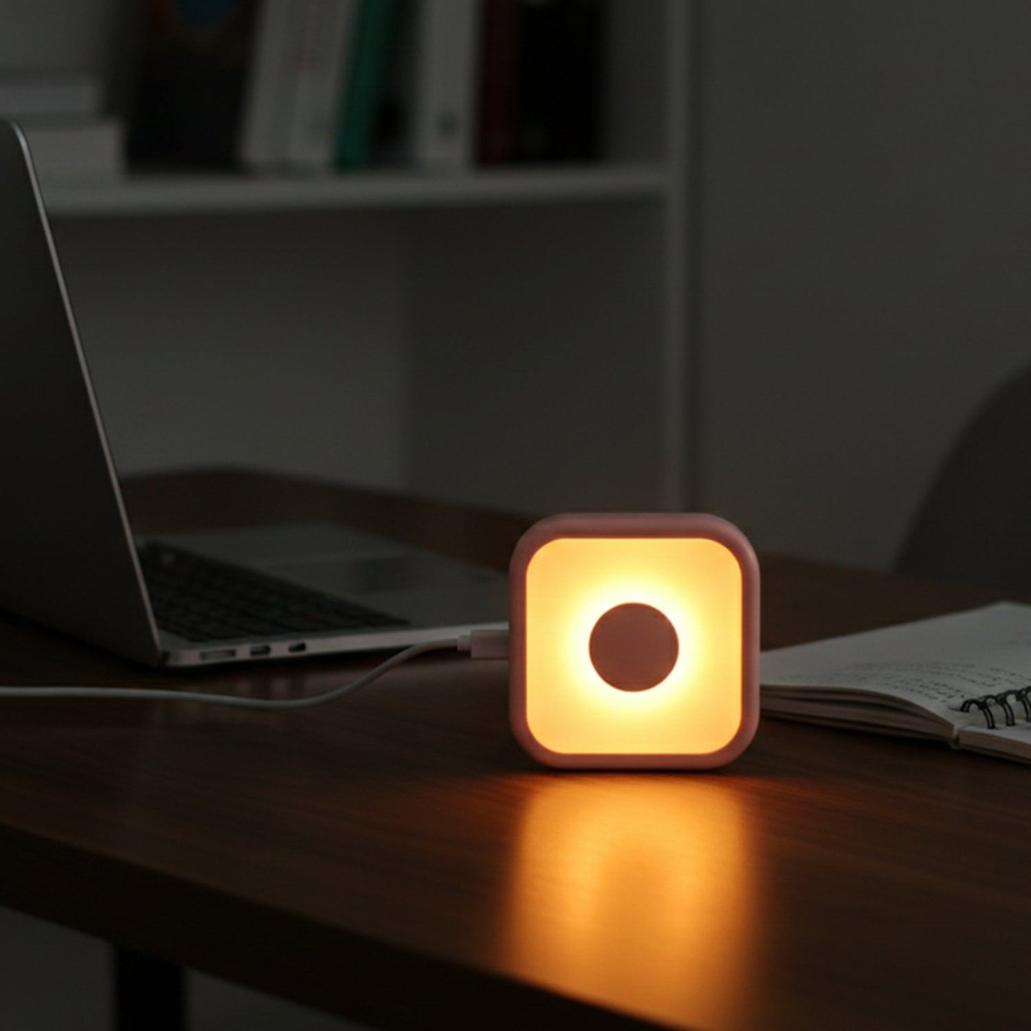 Touch sensor LED night lamp illuminated with warm light