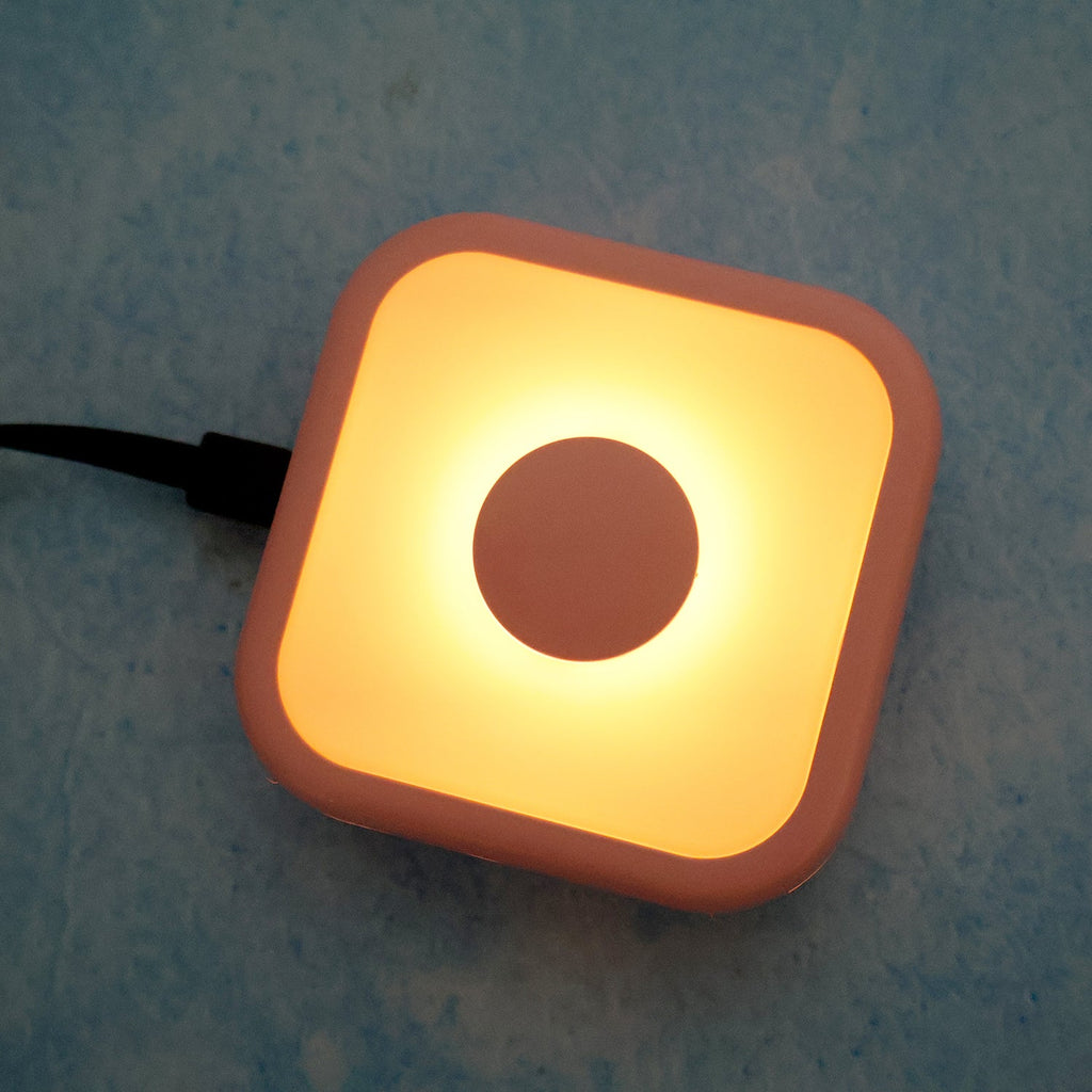 Portable night lamp emitting warm soft LED light