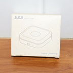 LED night lamp lit in cozy room setting providing ambient light
