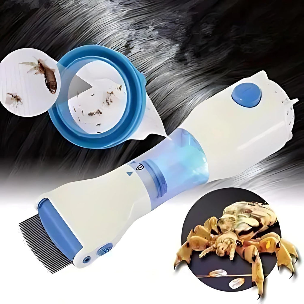 Electric anti-lice comb with disposable capture filter installed