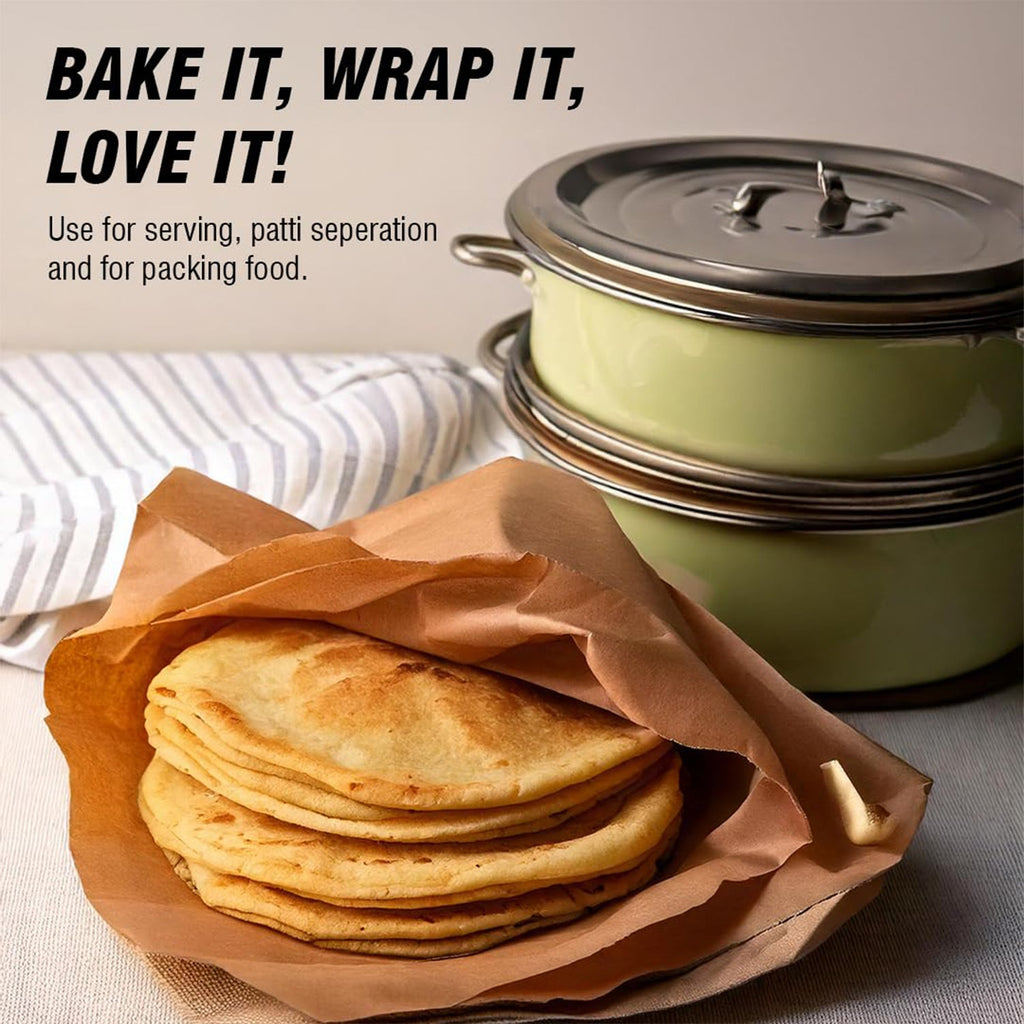 Non-stick food paper roll used for wrapping and cooking purposes