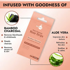 Deep cleansing Bamboo Charcoal nose strip pack with 8 strips