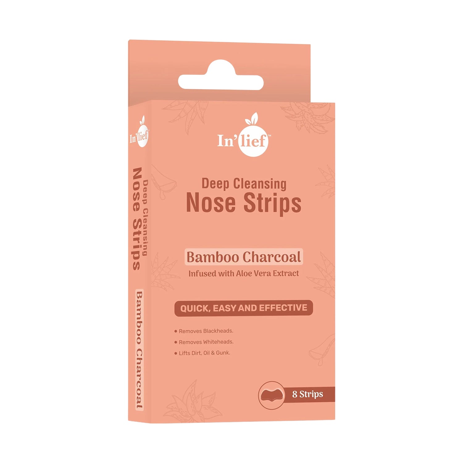Charcoal infused nose cleansing mask strip for facial care