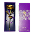 Gold plated decorative rose flower with vivid details
