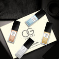 Luxury Perfume Gift Set featuring four distinct Eau De Parfum fragrances in elegant packaging
