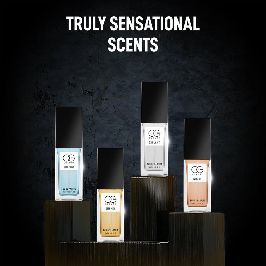 Perfume gift box showcasing Gallant and Skyway unisex fragrances for daily and special occasions