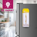 Plastic bag keeper showing the convenient front-loading slot for refilling.