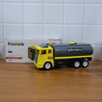 Child playing with fun Water Tanker Toy Truck indoors enhancing motor skills