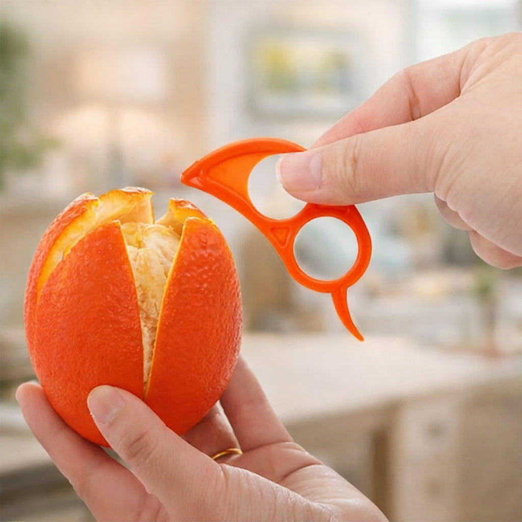 Portable citrus peeler set for kitchen or travel