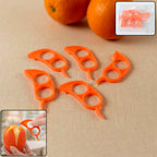 Plastic orange peeler tool for quick citrus peeling