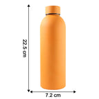 Size comparison chart for the 500ml insulated orange water bottle