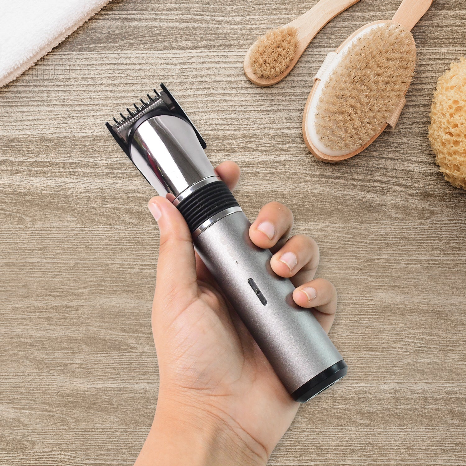 Orbit branded rechargeable hair trimmer with stainless steel blades