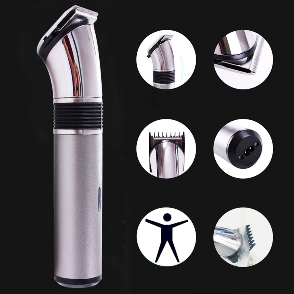Rechargeable hair trimmer featuring adjustable comb attachment
