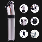 Rechargeable hair trimmer featuring adjustable comb attachment