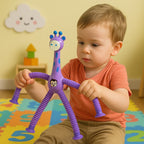 Fun giraffe stretchable spring toy for creative play