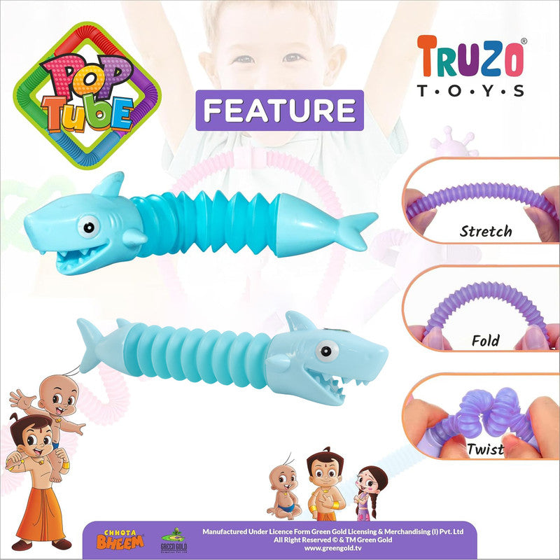 Desk toy with shark design featuring a smooth flexible spring