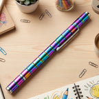 The magnetic pen transformed into an artistic, multi-segment sculpture.