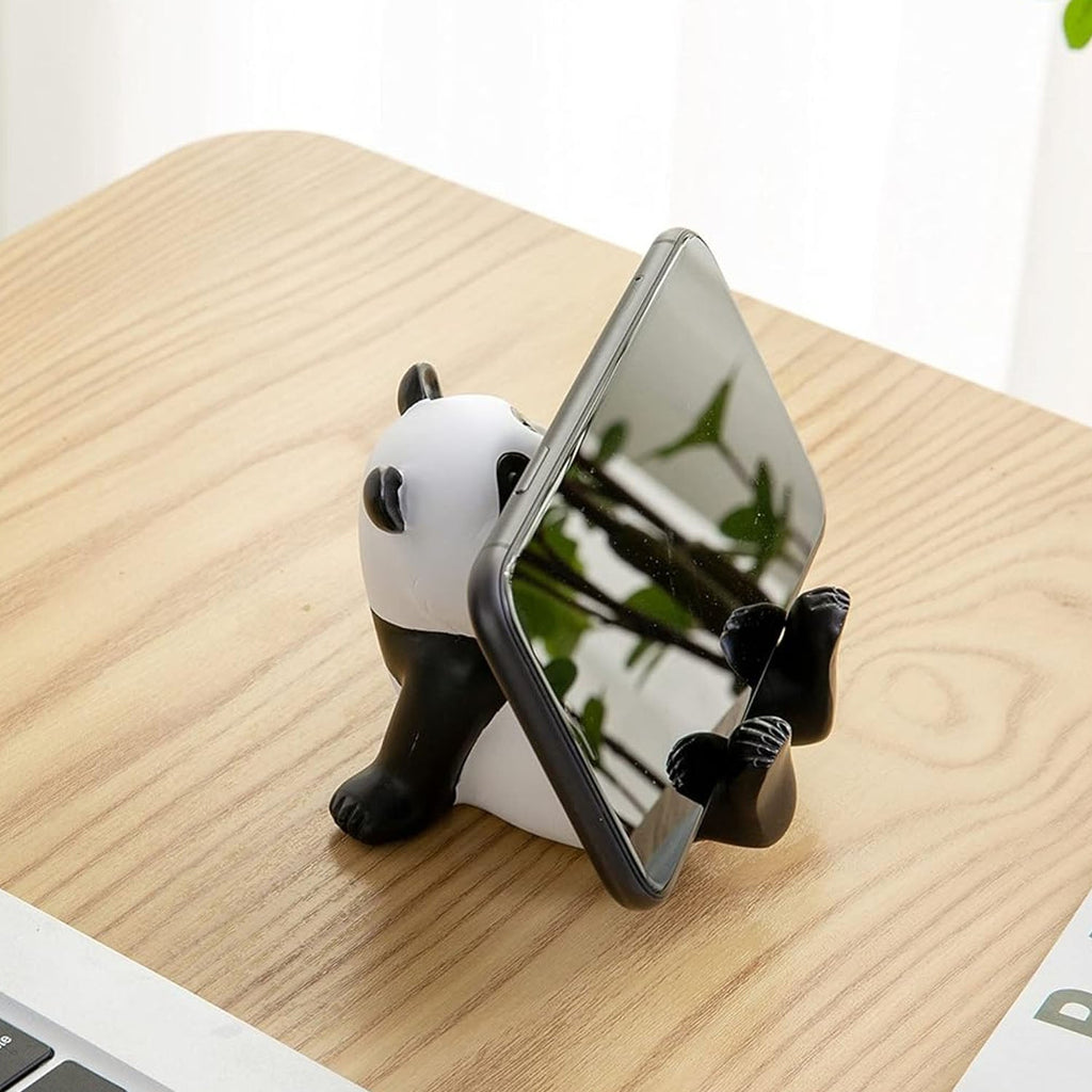 Desk phone holder with panda design