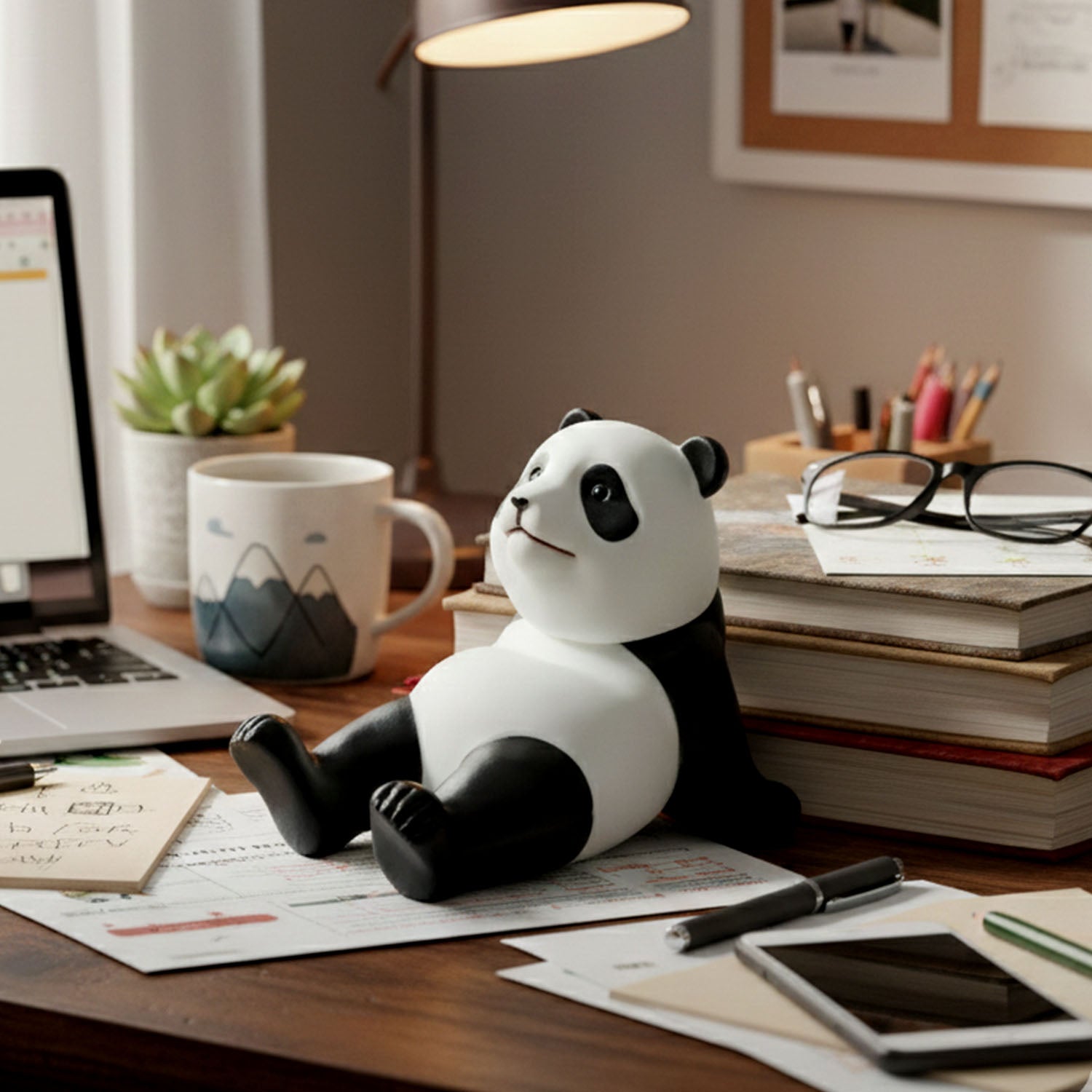 Kids panda themed phone stand holder