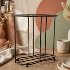 Sturdy metal holder stand for disposable or reusable cups