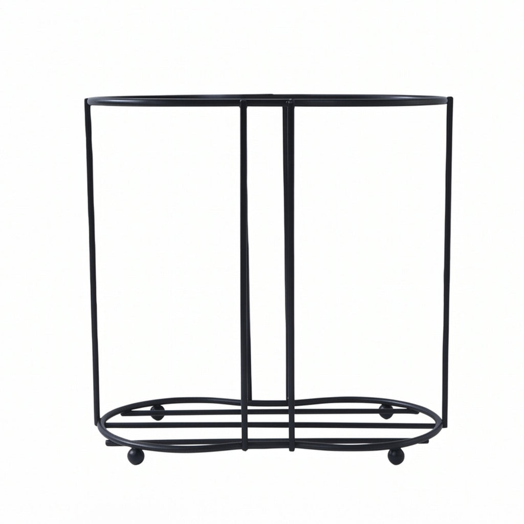 Modern metal beverage cup organizer rack for countertops
