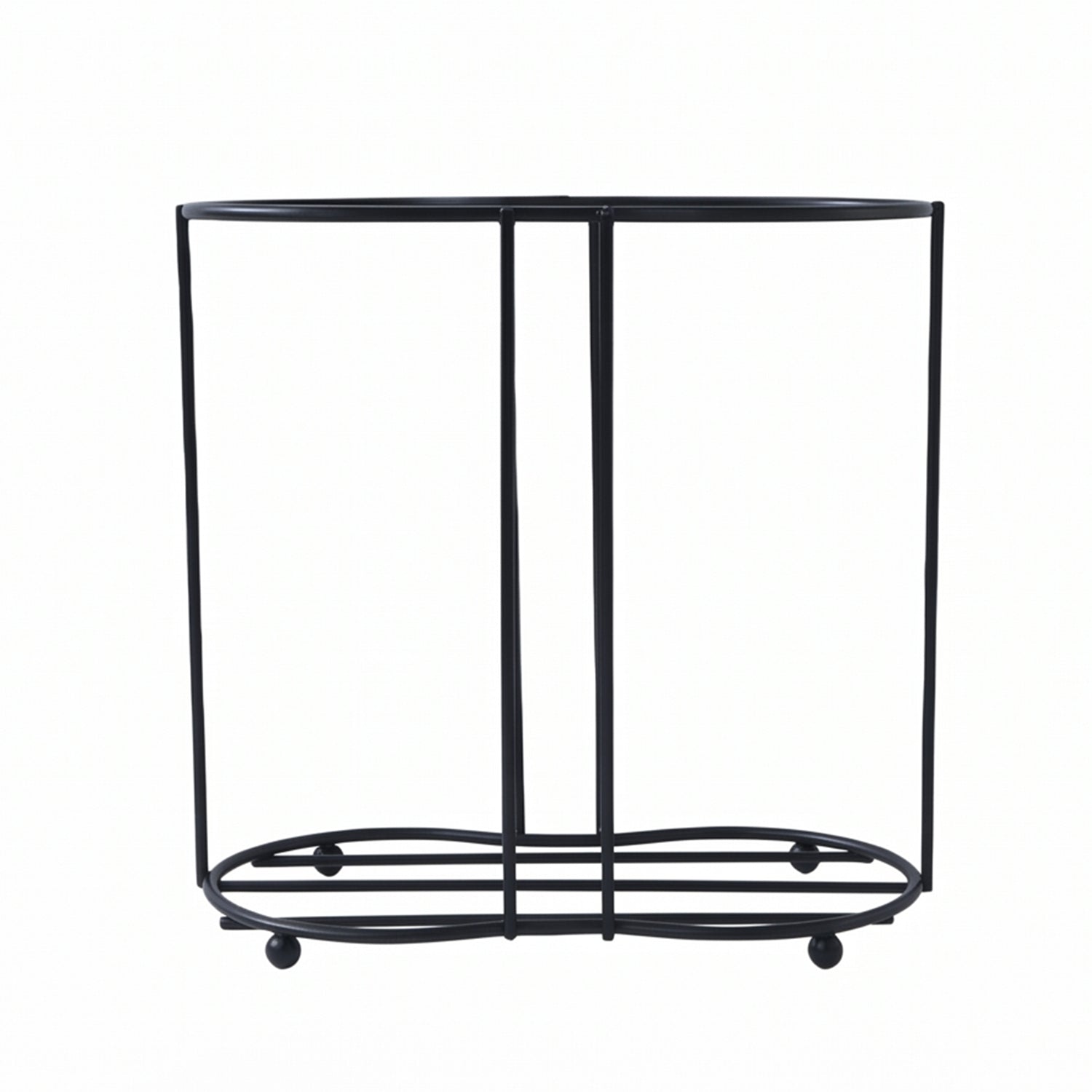 Modern metal beverage cup organizer rack for countertops