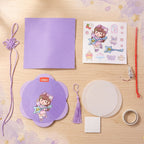 Children enjoying assembling paper lantern craft kit