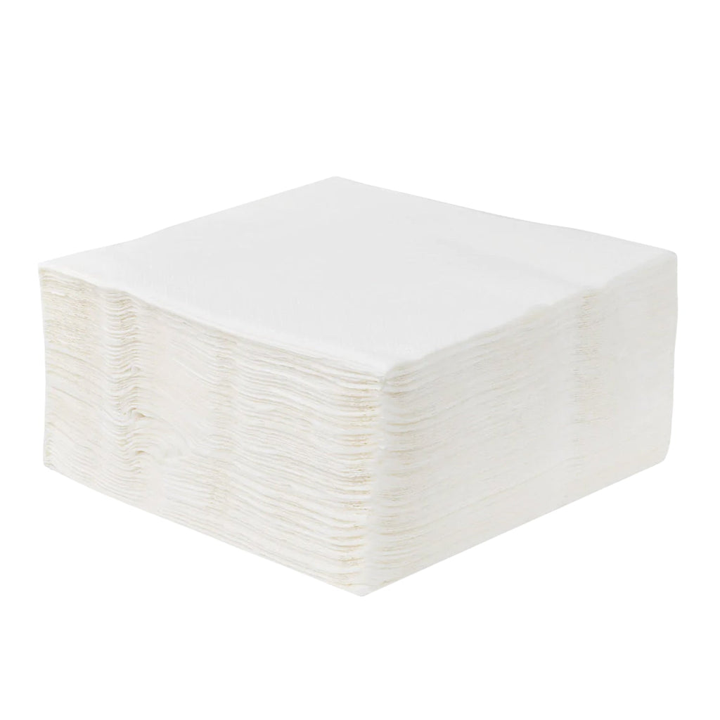 Smooth finish disposable paper napkins suitable for food handling.