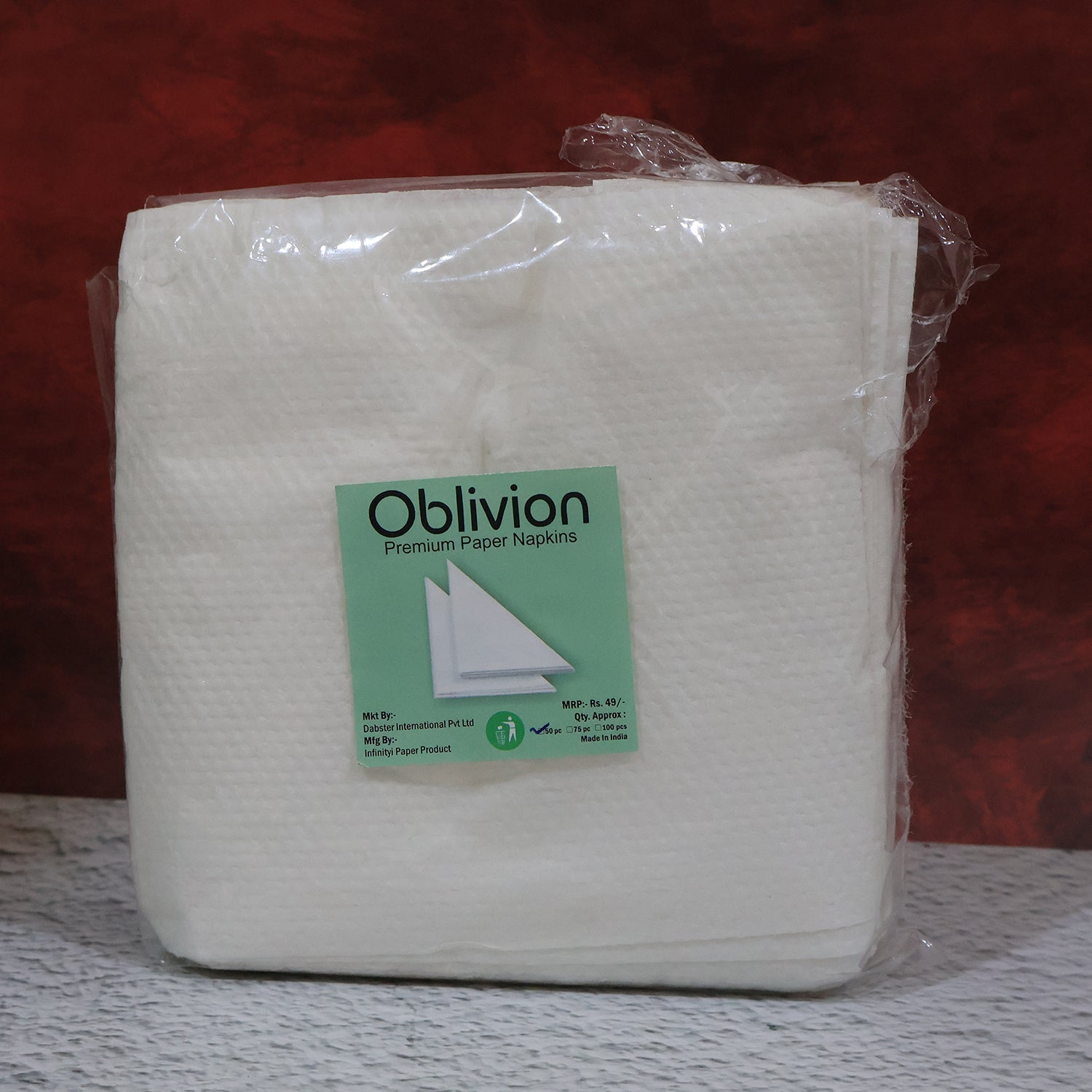 Paper napkins with food-grade quality for safe and convenient use.