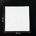 Multicolor tissue paper elegantly folded and used as a disposable table napkin.