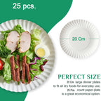 Close-up of compostable paper plate texture and finish