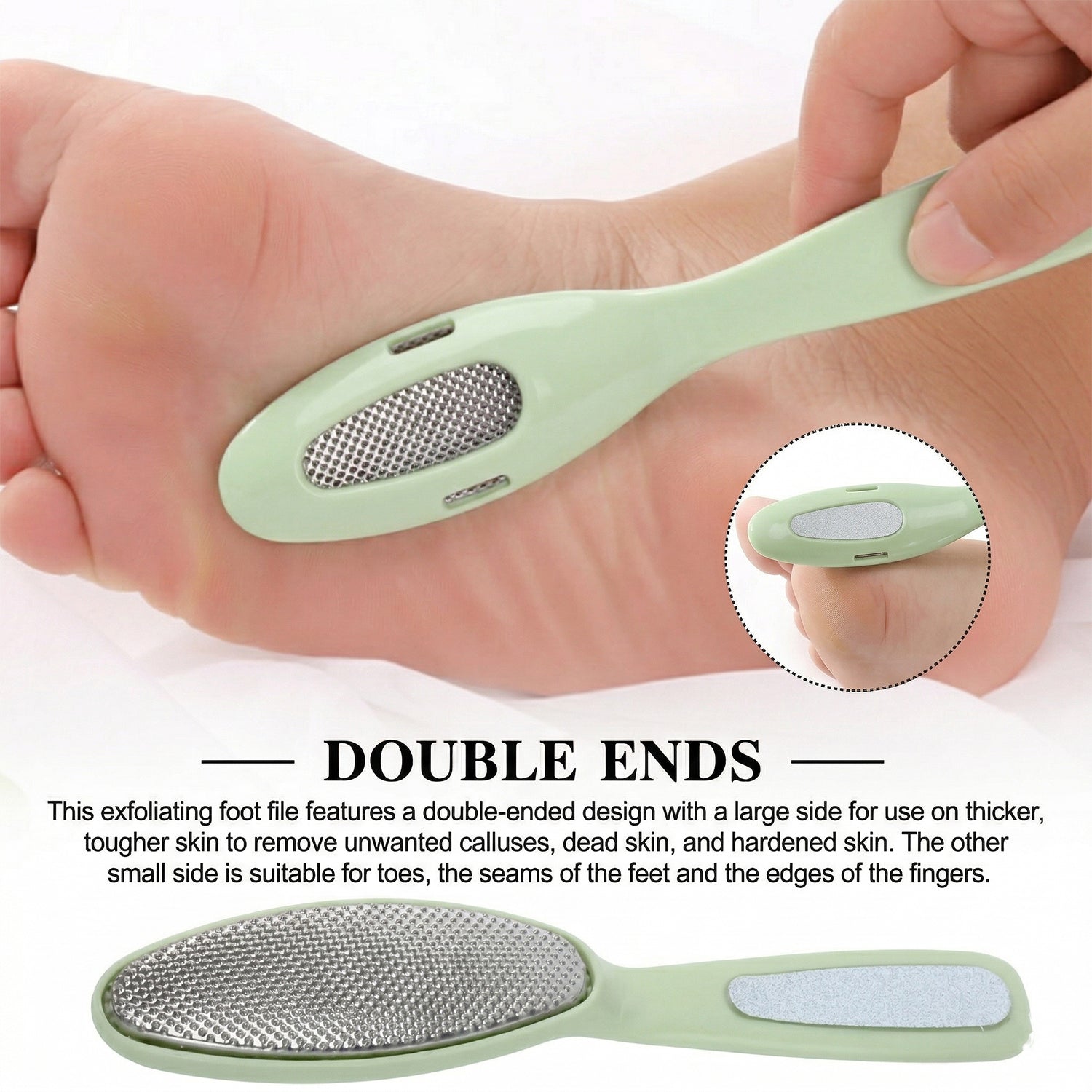 Pedicure foot care tool for soft, smooth heels
