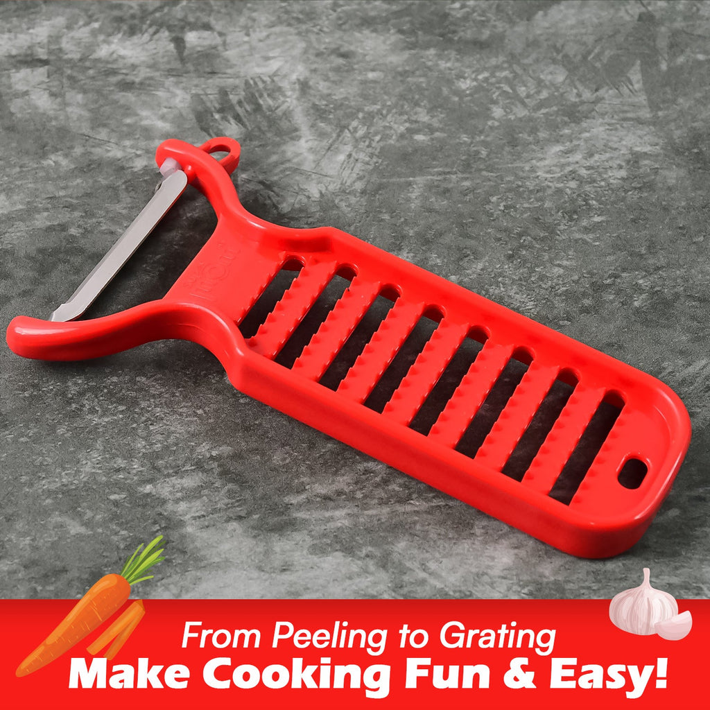 Durable stainless steel blade of Supermom ginger grater and peeler